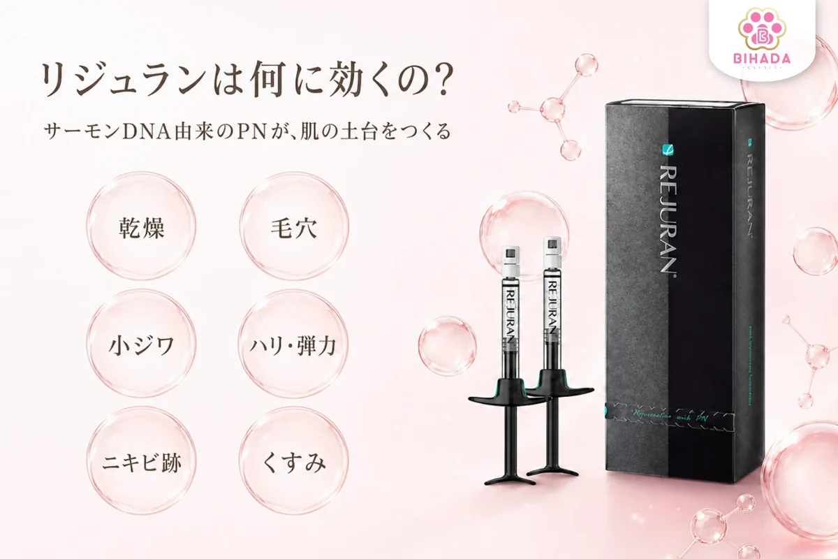 リジュランは何に効くのか｜乾燥・毛穴・小ジワ・ハリ・弾力・ニキビ跡・くすみ